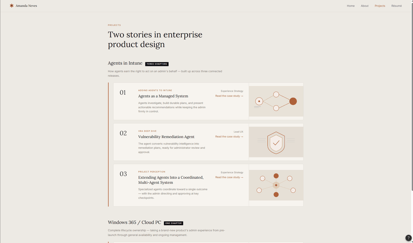 Screenshot: treating black as a consistent system color across the Projects page